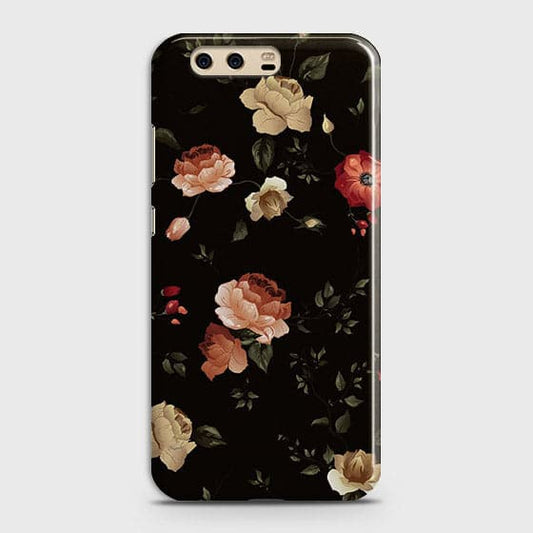 Huawei P10 Plus Cover - Matte Finish - Dark Rose Vintage Flowers Printed Hard Case with Life Time Colors Guarantee(1b29)