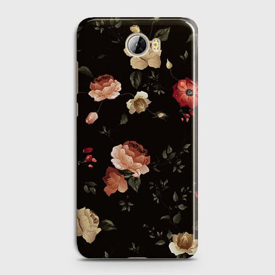 Huawei Y5 II Cover - Matte Finish - Dark Rose Vintage Flowers Printed Hard Case with Life Time Colors Guarantee