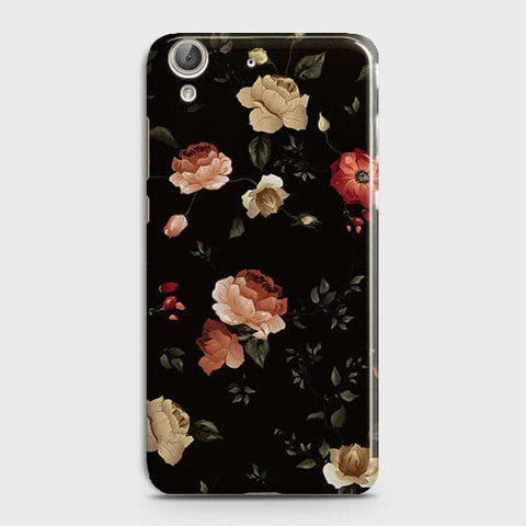 Huawei Y6 II Cover - Matte Finish - Dark Rose Vintage Flowers Printed Hard Case with Life Time Colors Guarantee