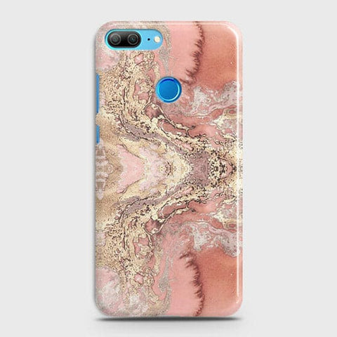 Huawei Honor 9 Lite Cover - Trendy Chic Rose Gold Marble Printed Hard Case with Life Time Colors Guarantee