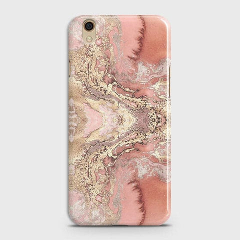 Oppo F1 Plus / R9 Cover - Trendy Chic Rose Gold Marble Printed Hard Case with Life Time Colors Guarantee