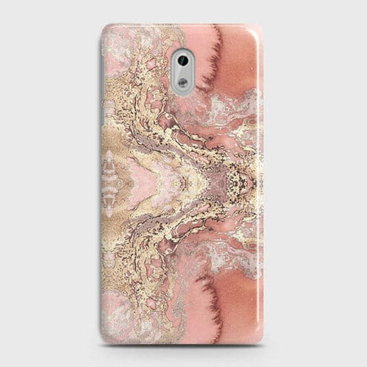 Nokia 3 Cover - Trendy Chic Rose Gold Marble Printed Hard Case with Life Time Colors Guarantee