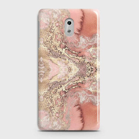 Nokia 3 Cover - Trendy Chic Rose Gold Marble Printed Hard Case with Life Time Colors Guarantee
