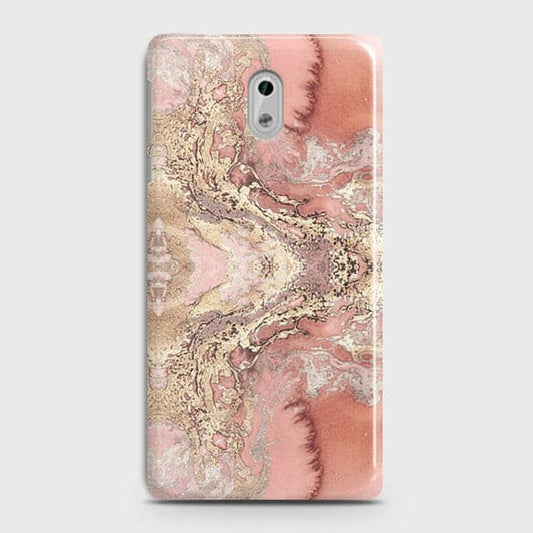 Nokia 6 Cover - Trendy Chic Rose Gold Marble Printed Hard Case with Life Time Colors Guarantee