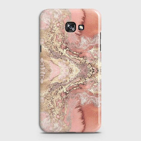 Samsung Galaxy J4 Plus Cover - Trendy Chic Rose Gold Marble Printed Hard Case with Life Time Colors Guarantee