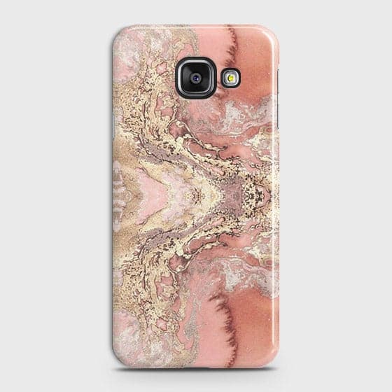Samsung Galaxy J7 Max Cover - Trendy Chic Rose Gold Marble Printed Hard Case with Life Time Colors Guarantee