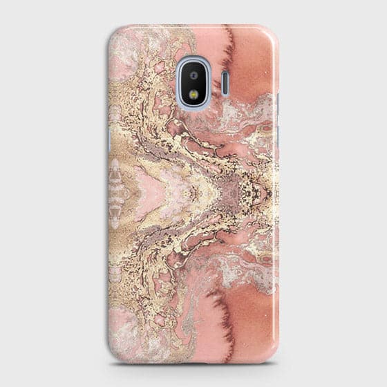 Samsung Galaxy J2 Pro 2018 Cover - Trendy Chic Rose Gold Marble Printed Hard Case with Life Time Colors Guarantee