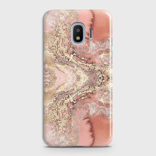Samsung Galaxy J2 Pro 2018 Cover - Trendy Chic Rose Gold Marble Printed Hard Case with Life Time Colors Guarantee