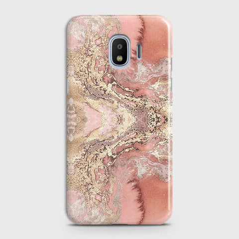 Samsung Galaxy J2 Pro 2018 Cover - Trendy Chic Rose Gold Marble Printed Hard Case with Life Time Colors Guarantee