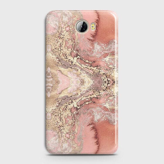 Huawei Y5 II Cover - Trendy Chic Rose Gold Marble Printed Hard Case with Life Time Colors Guarantee