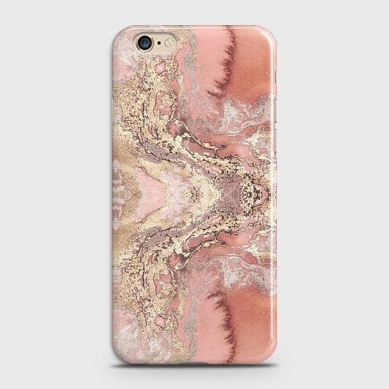 iPhone 6 & iPhone 6S Cover - Trendy Chic Rose Gold Marble Printed Hard Case with Life Time Colors Guarantee(1)