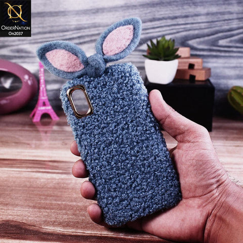 iPhone XS Max - Blue - Soft Cute Winter Warm Plush Fur Case