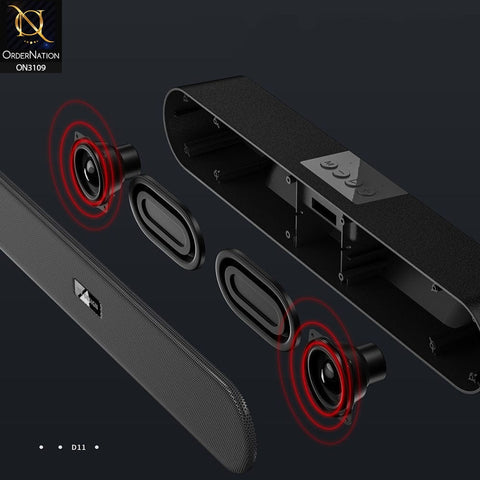 White - WK Design D11 Sound Bar Wireless Bluetooth Portable Speaker