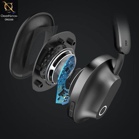 Black - Baseus Encok Music Wireless Bluetooth Headphone D01S