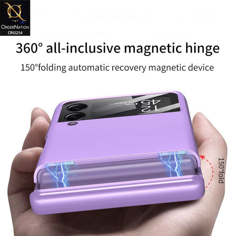 Samsung Galaxy Z Flip 3 5G Cover - Purple - GKK Magnet Folding Envelop Hard Shell Membrane Case