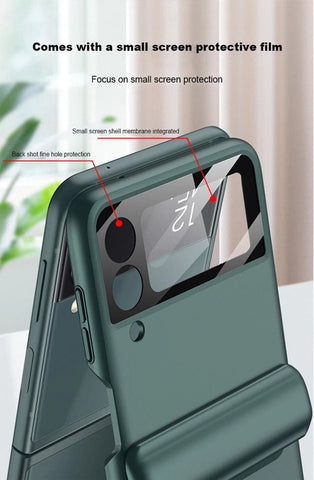 Samsung Galaxy Z Flip 3 5G Cover - Black - GKK Magnet Folding Envelop Hard Shell Membrane Case