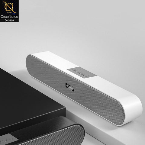 White - WK Design D11 Sound Bar Wireless Bluetooth Portable Speaker