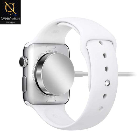 Magnetic Wireless Cable - White Apple Watch Magnetic Wireless Cable to USB Cable 1M