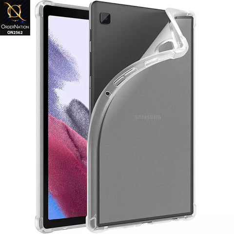 Samsung Galaxy Tab A7 Lite Cover - Soft 4D Design Shockproof Silicone Transparent Clear Case