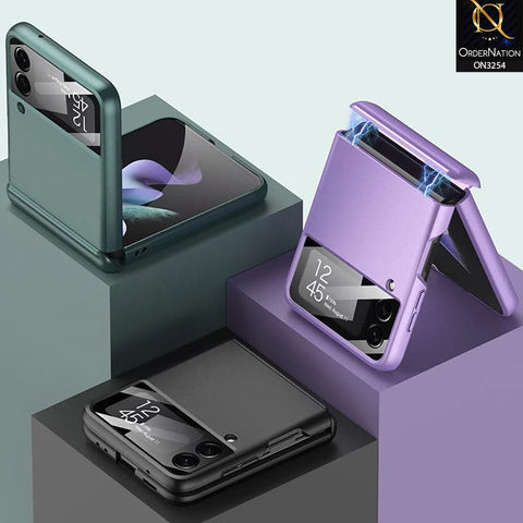 Samsung Galaxy Z Flip 3 5G Cover - Silver - GKK Magnet Folding Envelop Hard Shell Membrane Case