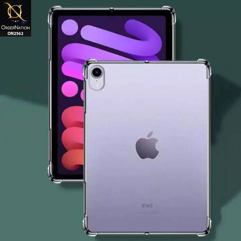 iPad Mini 6 / iPad Mini (2021) Cover - Soft 4D Design Shockproof Silicone Transparent Clear Case