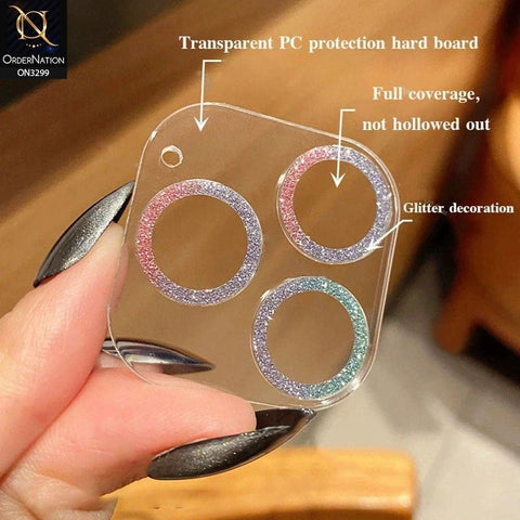 iPhone 12 Pro Max Camera Protector - Rainbow - Elegant Diamond Glitter Camera Lens Protector