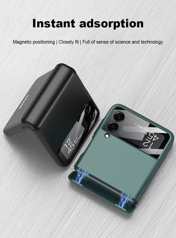 Samsung Galaxy Z Flip 3 5G Cover - Green - GKK Magnet Folding Envelop Hard Shell Membrane Case b62