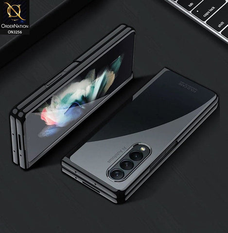 Samsung Galaxy Z Fold 3 5G Cover - Golden - GKK Streight Edge Phantom Plating Hard Shell Case