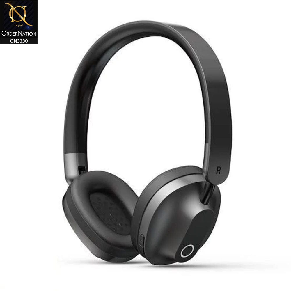 Black - Baseus Encok Music Wireless Bluetooth Headphone D01S