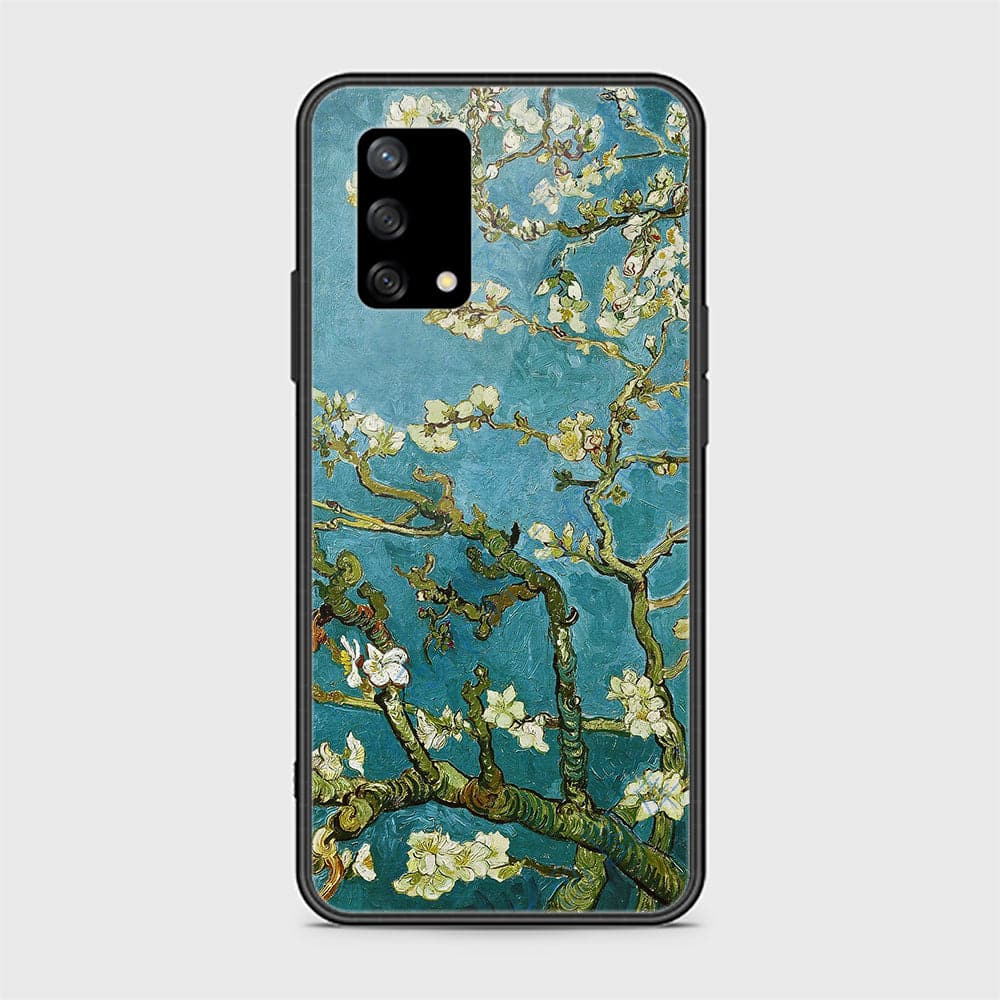 Oppo F19s Cover - Floral Series 2 - HQ Ultra Shine Premium Infinity Glass Soft Silicon Borders Case