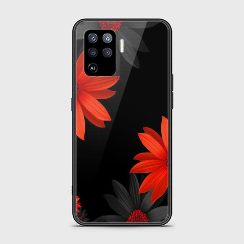 Oppo A94 Cover - Floral Series 2 - HQ Ultra Shine Premium Infinity Glass Soft Silicon Borders Case