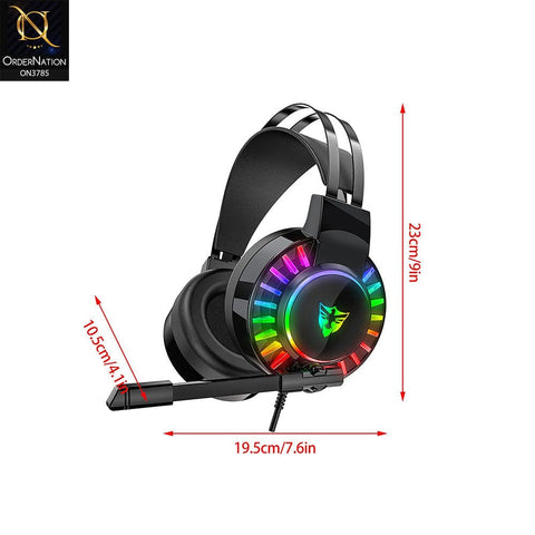 G605 Wired Gaming Headset For PC, Mobile Phone, PS5, With RGB LED, Adjustable Microphone, 3.5 Mm With Mic ( Not Wireless/Bluetooth )