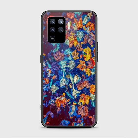 Oppo A94 Cover - Floral Series 2 - HQ Ultra Shine Premium Infinity Glass Soft Silicon Borders Case
