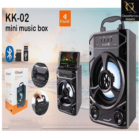 Black - Kisonli KK-02 Wireless Bluetooth speaker Phone Holder