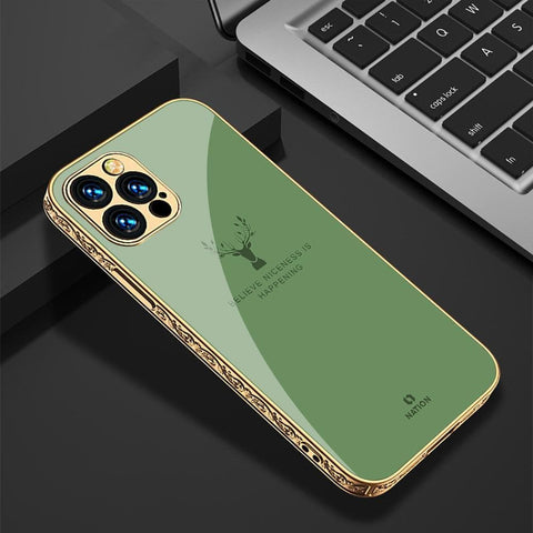 iPhone 13 Pro Cover - Nice Series - HQ Ultra Shine Premium Infinity Glass Soft Silicon Borders Case