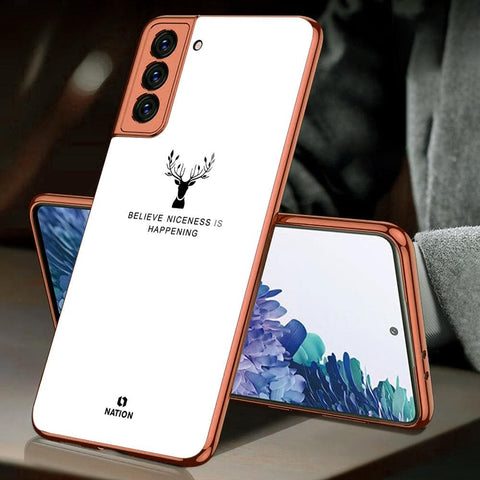 Samsung Galaxy S21 Plus 5G Cover - Nice Series - HQ Ultra Shine Premium Infinity Glass Soft Silicon Borders Case