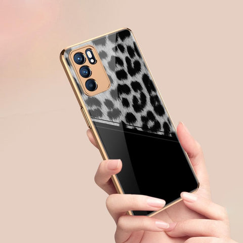 Oppo Reno 6 Pro 5G Cover - Printed Skins Series - Premium Electroplated Infinity Ultra Shine Glass Soft Silicon Borders Case