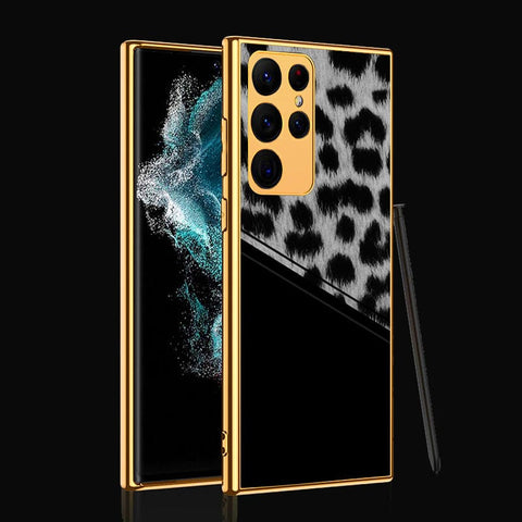 Samsung Galaxy S22 Ultra 5G Cover- Printed Skins Series - Premium Electroplated Infinity Ultra Shine Glass Soft Silicon Borders Case