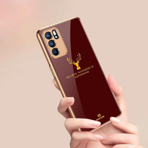 Oppo Reno 6 Pro 5G Cover - Nice Series - Premium Electroplated Infinity Ultra Shine Glass Soft Silicon Borders Case