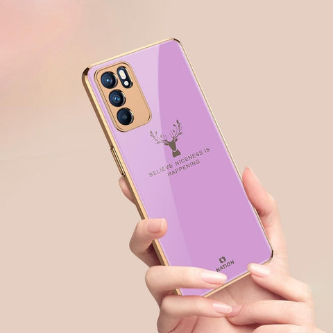 Oppo Reno 6 Pro 5G Cover - Nice Series - Premium Electroplated Infinity Ultra Shine Glass Soft Silicon Borders Case