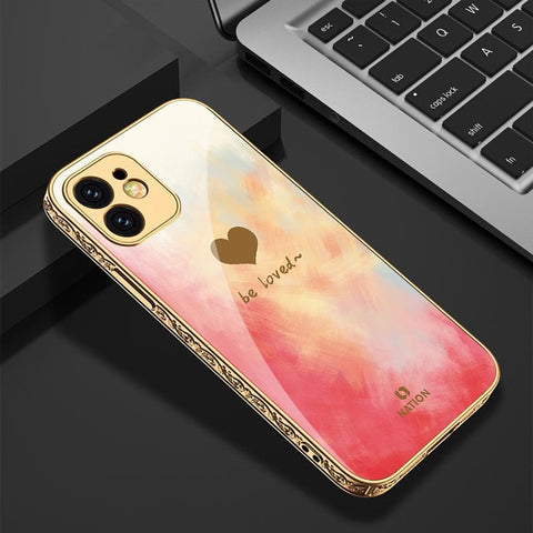 iPhone 11 Cover - Onation Heart Series - HQ Ultra Shine Premium Infinity Glass Soft Silicon Borders Case