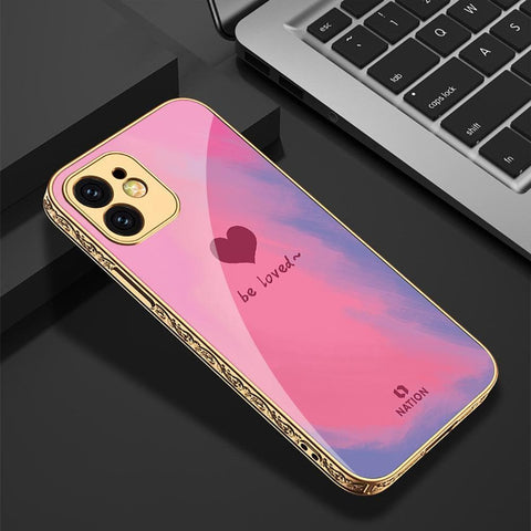 iPhone 11 Cover - Onation Heart Series - HQ Ultra Shine Premium Infinity Glass Soft Silicon Borders Case