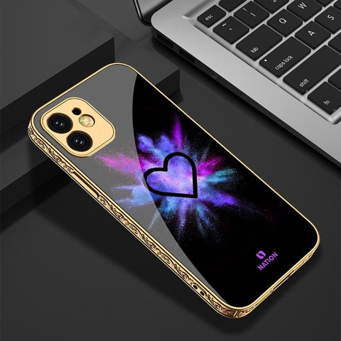 iPhone 11 Pro Cover - Onation Heart Series - HQ Ultra Shine Premium Infinity Glass Soft Silicon Borders Case