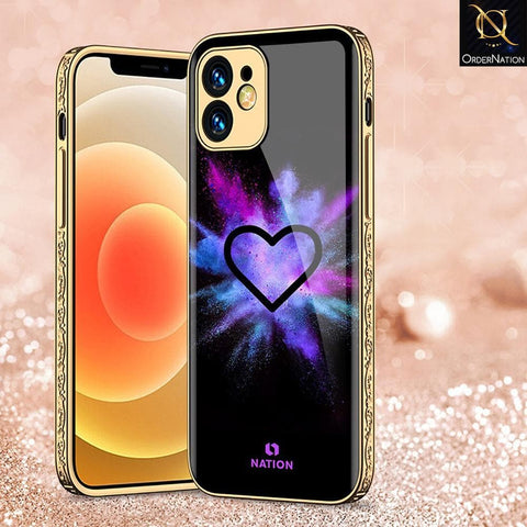iPhone 11 Pro Cover - Onation Heart Series - HQ Ultra Shine Premium Infinity Glass Soft Silicon Borders Case