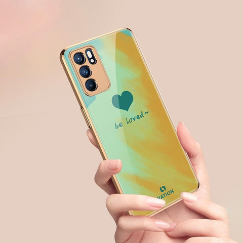Oppo Reno 6 Pro 5G Cover - ONation Heart Series - Premium Electroplated Infinity Ultra Shine Glass Soft Silicon Borders Case