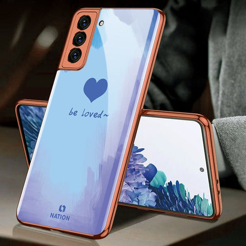 Samsung Galaxy S21 Plus 5G Cover - Onation Heart Series - HQ Ultra Shine Premium Infinity Glass Soft Silicon Borders Case