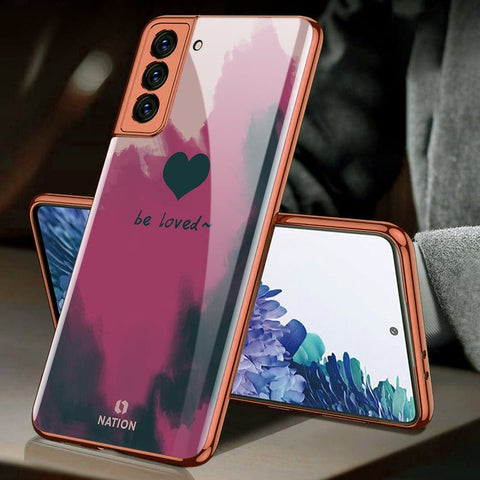Samsung Galaxy S21 Plus 5G Cover - Onation Heart Series - HQ Ultra Shine Premium Infinity Glass Soft Silicon Borders Case