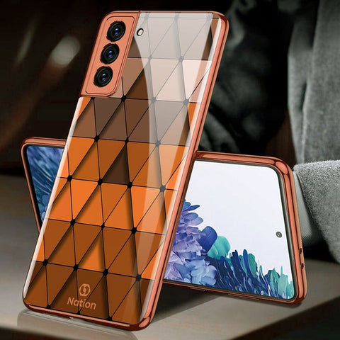 Samsung Galaxy S21 Plus 5G Cover - Onation Pyramid Series - HQ Ultra Shine Premium Infinity Glass Soft Silicon Borders Case