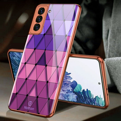 Samsung Galaxy S21 Plus 5G Cover - Onation Pyramid Series - HQ Ultra Shine Premium Infinity Glass Soft Silicon Borders Case
