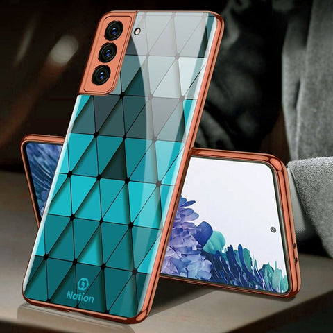 Samsung Galaxy S21 Plus 5G Cover - Onation Pyramid Series - HQ Ultra Shine Premium Infinity Glass Soft Silicon Borders Case